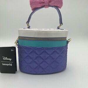 Loungefly Daisy Duck 85th Anniversary Purple and White Quilted Crossbody